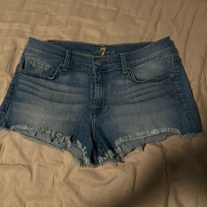 7 For All Mankind Blue Jean Shorts